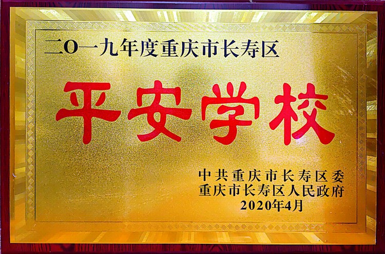 2019年度重慶市長壽區(qū)平安學(xué)校